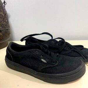 Vans black sneakers kids size 4